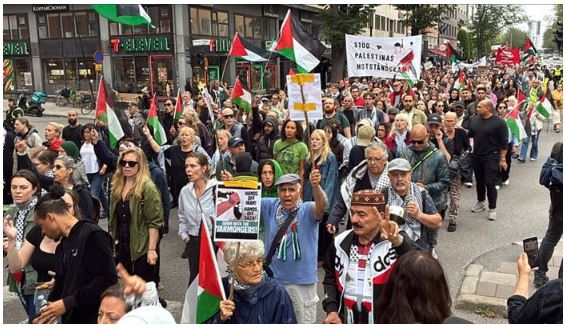 Sweden Protests Against Israeli Aggression On Gaza