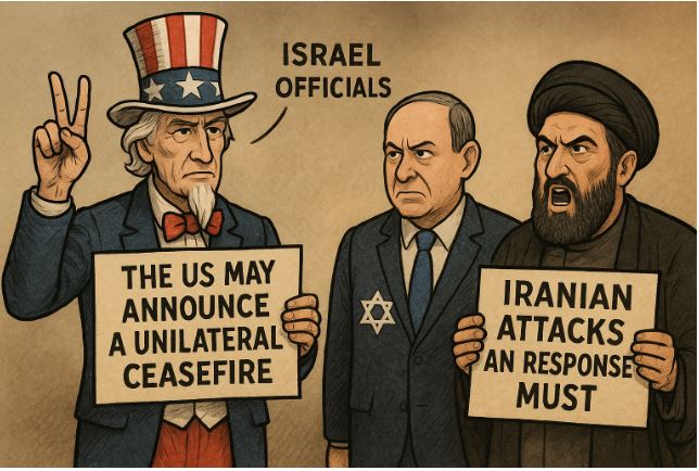 The US may announce a unilateral ceasefire, Israeli officials