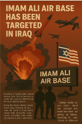 Tensions Once Again In the Region, Attacks on Iran and Israel Before The Ceasefire Imam Ali Airbus has been targeted in Iraq