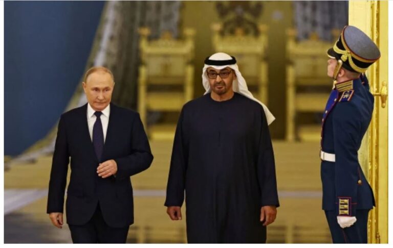 UAE President Meets Putin in Moscow to Discuss Regional Security and Global Cooperation