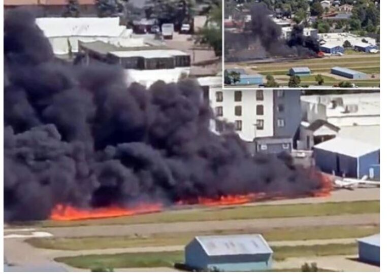 Two Planes Collided At An Airport In The US; A Terrible Fire Broke Out